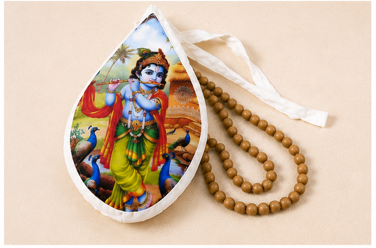 Krishna Printed Japa Mala Jholi