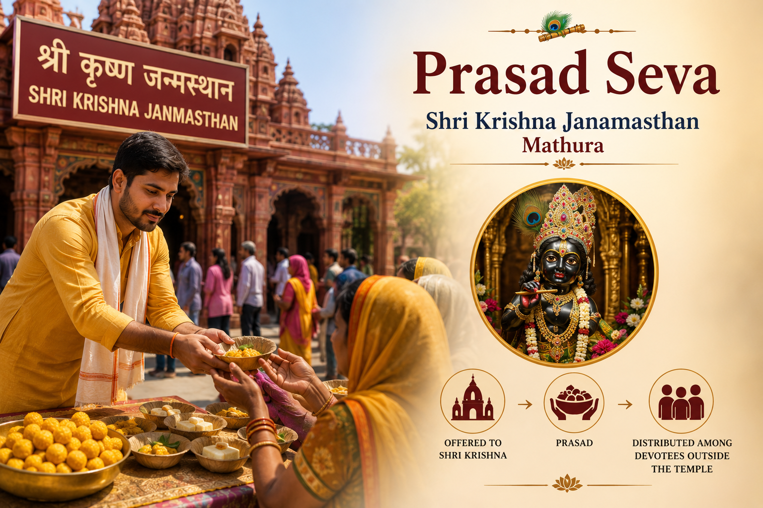 Prasad Seva - Shri Krishna Janmasthan Mathura